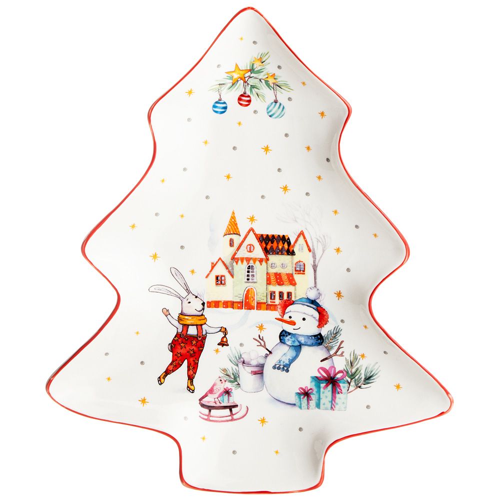 

Тарелка сервировочная Lefard Winter Story 29х24см, фарфор (260-734_), Белый