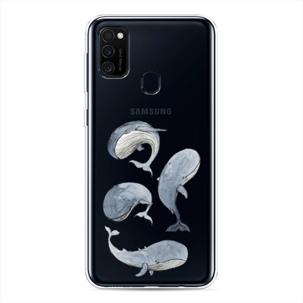 

Чехол Awog на Samsung Galaxy M30s/M21 "Киты", Разноцветный, 29850-1