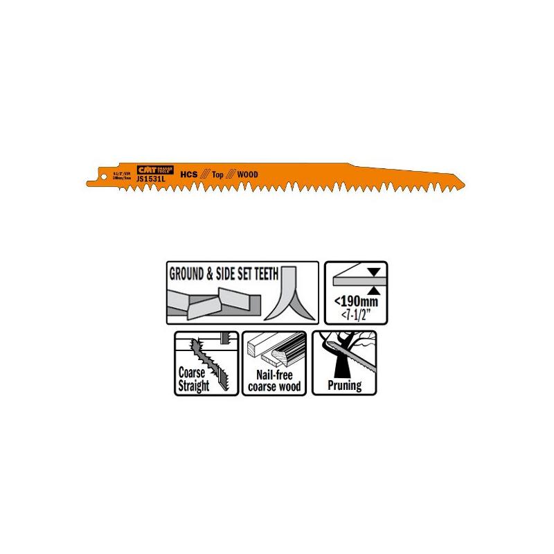 

Полотно для сабельной пилы CMT 240мм, TPI 5, HCS (JS1531L-5), 240мм, TPI 5, HCS (JS1531L-5)