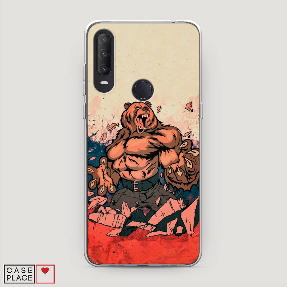 

Чехол Awog на Alcatel 1S (2020) / Алкатель 1S (2020) "Медведь с флагом РФ", Разноцветный, 170850-2