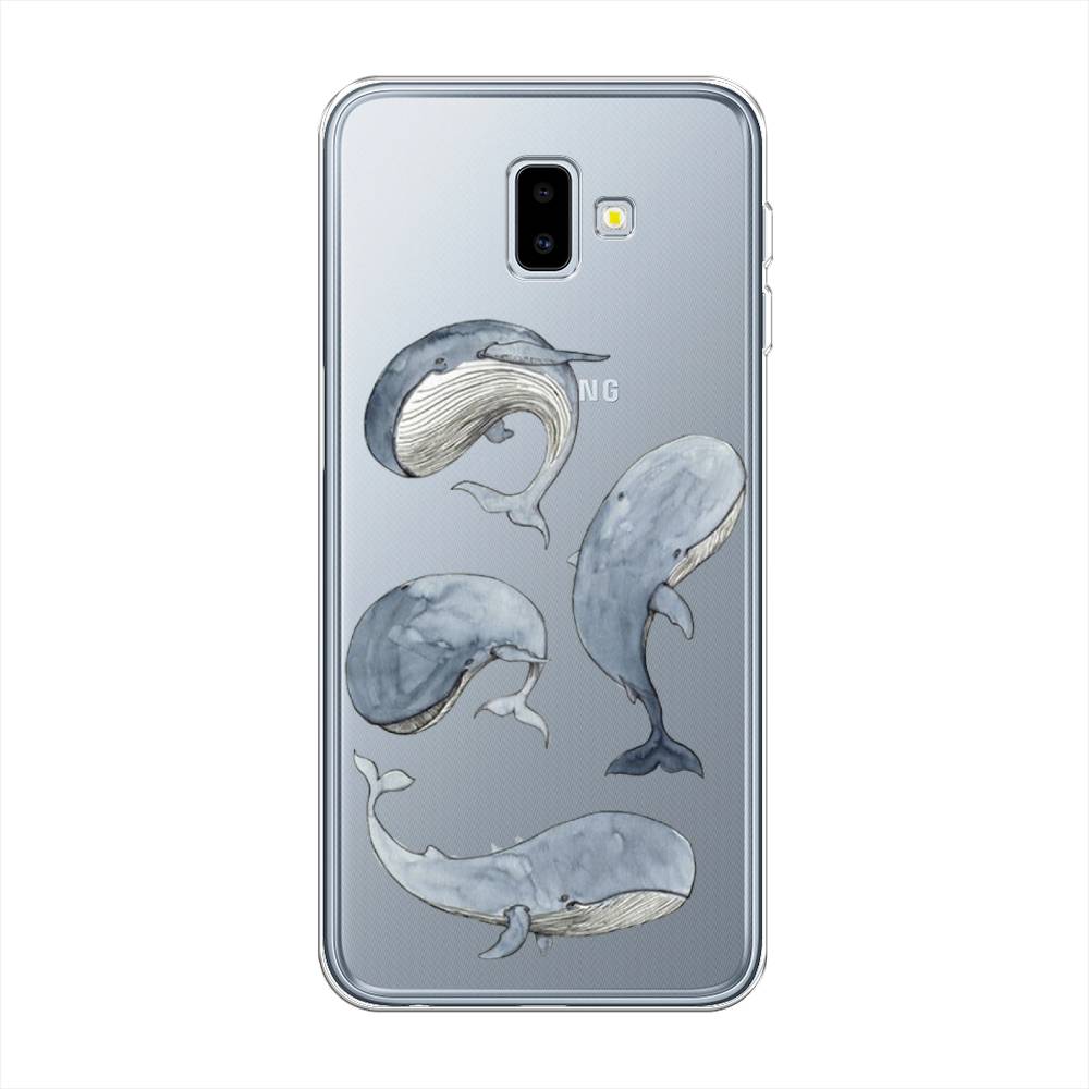 

Чехол Awog на Samsung Galaxy J6 Plus 2018 "Киты", Разноцветный, 26950-1
