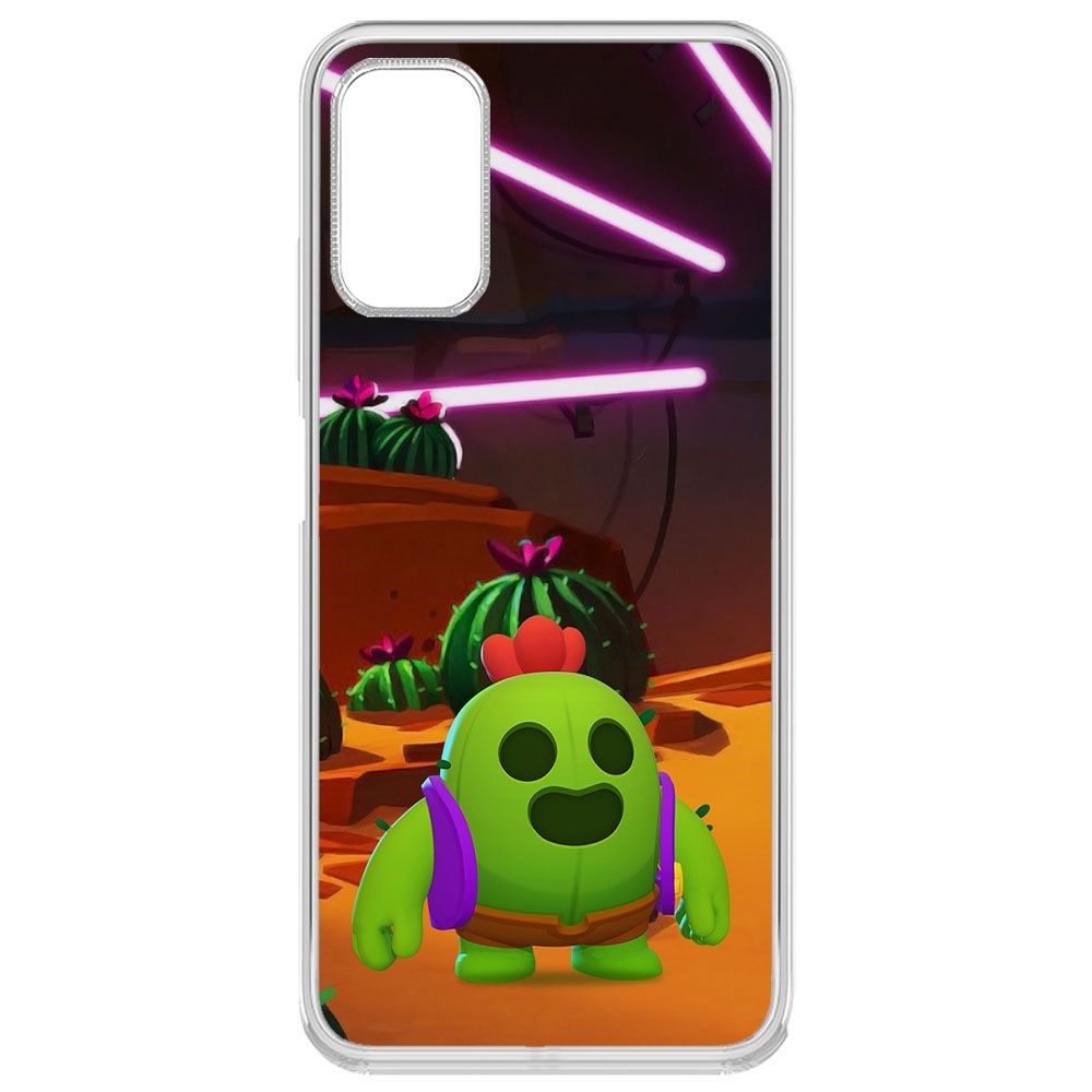 

Чехол-накладка Brawl Stars-Спайк для Xiaomi Poco M3 Pro, Прозрачный