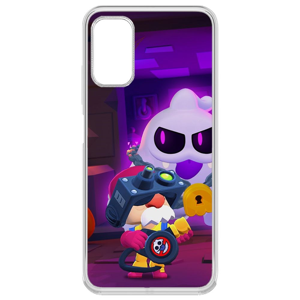 

Чехол-накладка Brawl Stars-Охотник за Скуиками Гэйл для Xiaomi Poco M3 Pro, Прозрачный