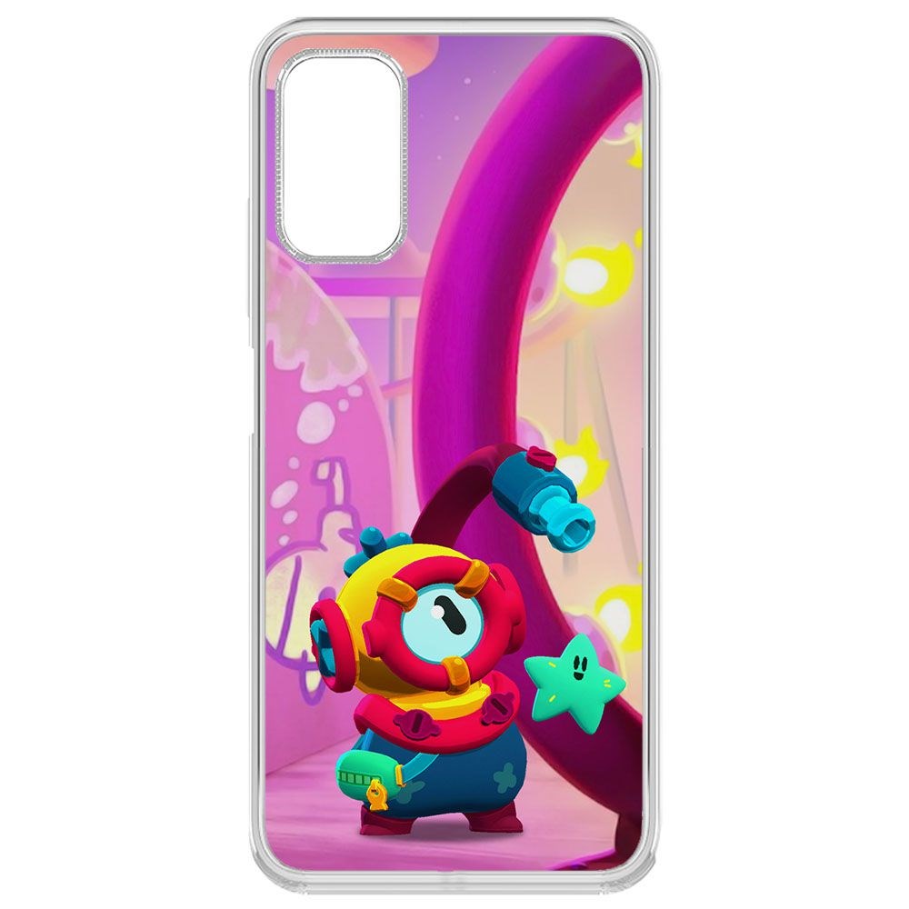 

Чехол-накладка Brawl Stars-Отис для Xiaomi Poco M3 Pro, Прозрачный