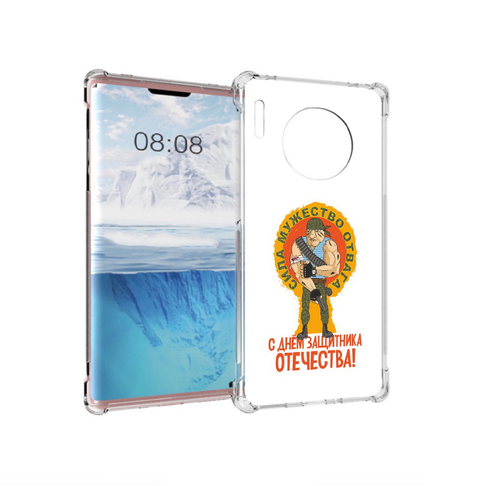 

Чехол MyPads Tocco для Huawei Mate 30 Pro 23 февраля военный мужчина, Прозрачный, Tocco