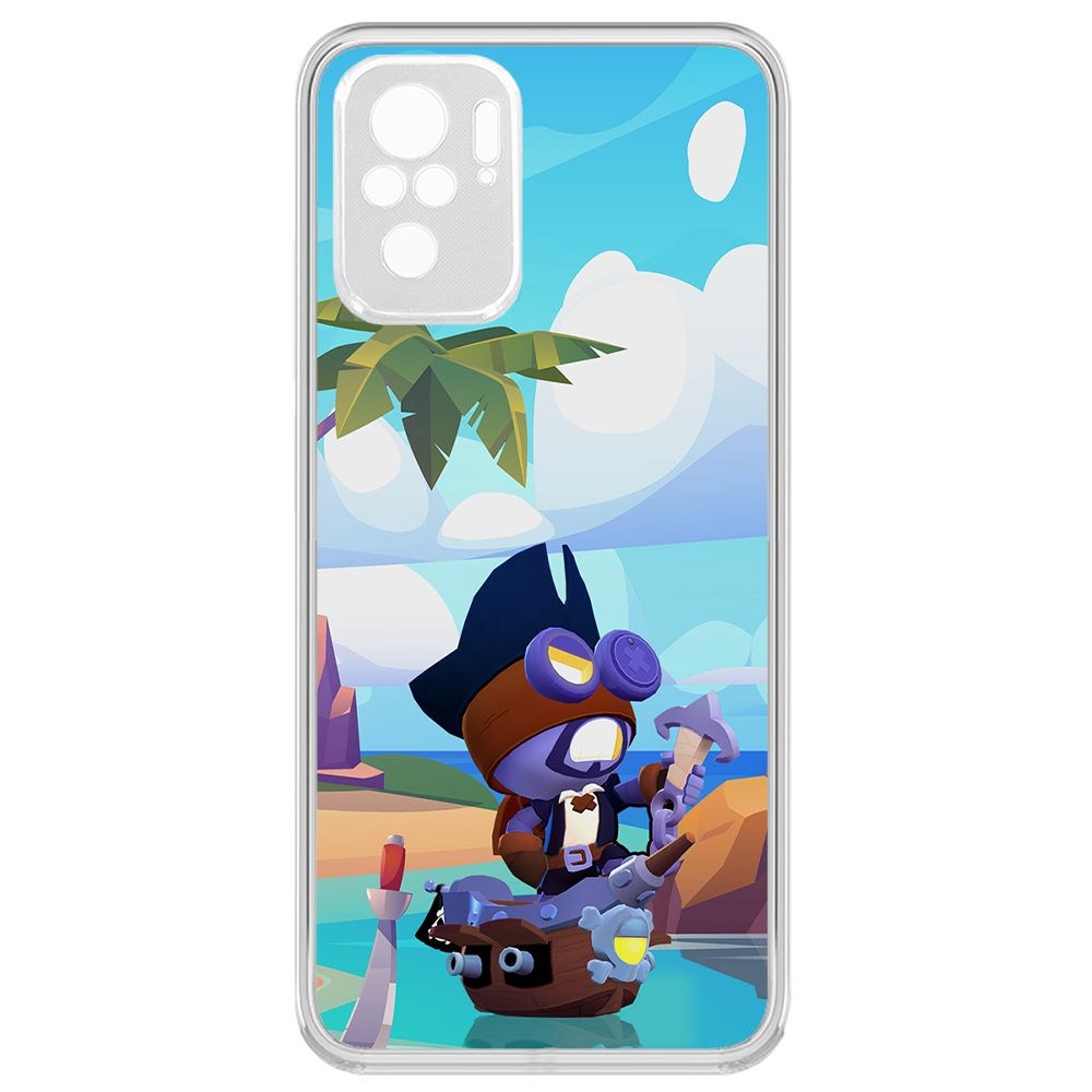 Чехол-накладка Brawl Stars-Темный Корсар Карл для Xiaomi Redmi Note 10/ Note 10S