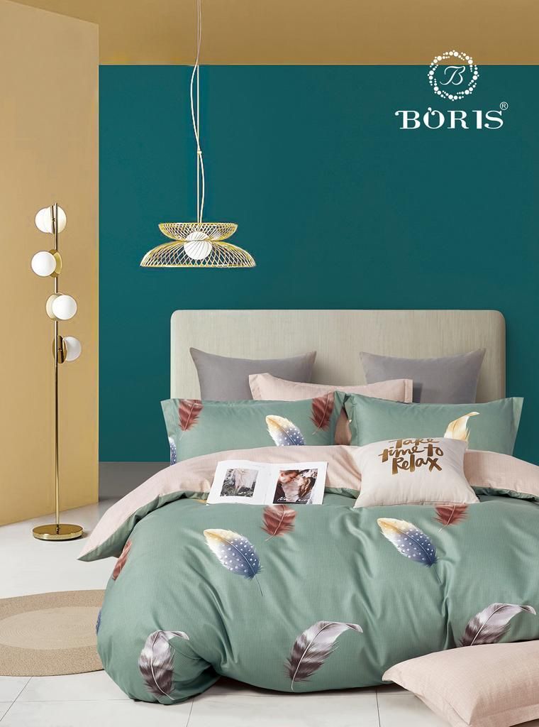 

Комплект постельного белья Boris, Сатин, Евро, наволочки 50x70, 70x70