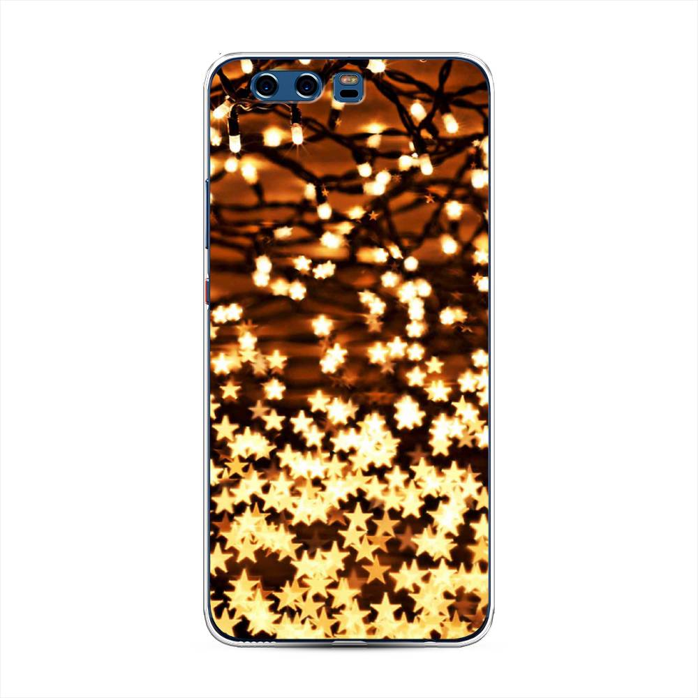 

Чехол для Huawei P10 Plus "Новогодняя гирлянда", Золотистый, 62350-5