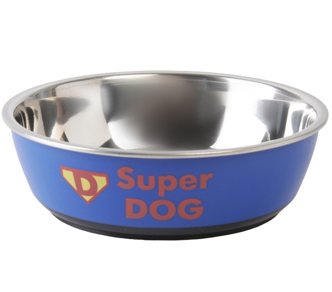 Миска металлическая для собаки Super dog, 450 мл, 14х4,5 см