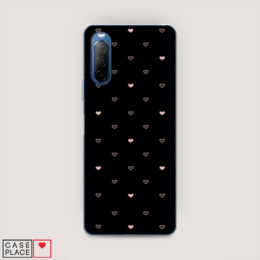 

Чехол Awog на Sony Xperia 10 II "Черный фон и сердечки", Разноцветный, 54650-3