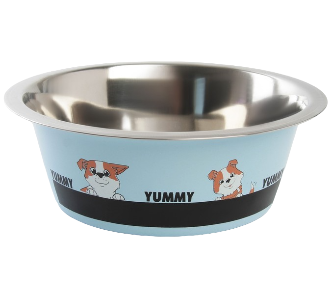 

Миска металлическая для собаки Yammy, 1,6 л, 20,5х7 см, Голубой