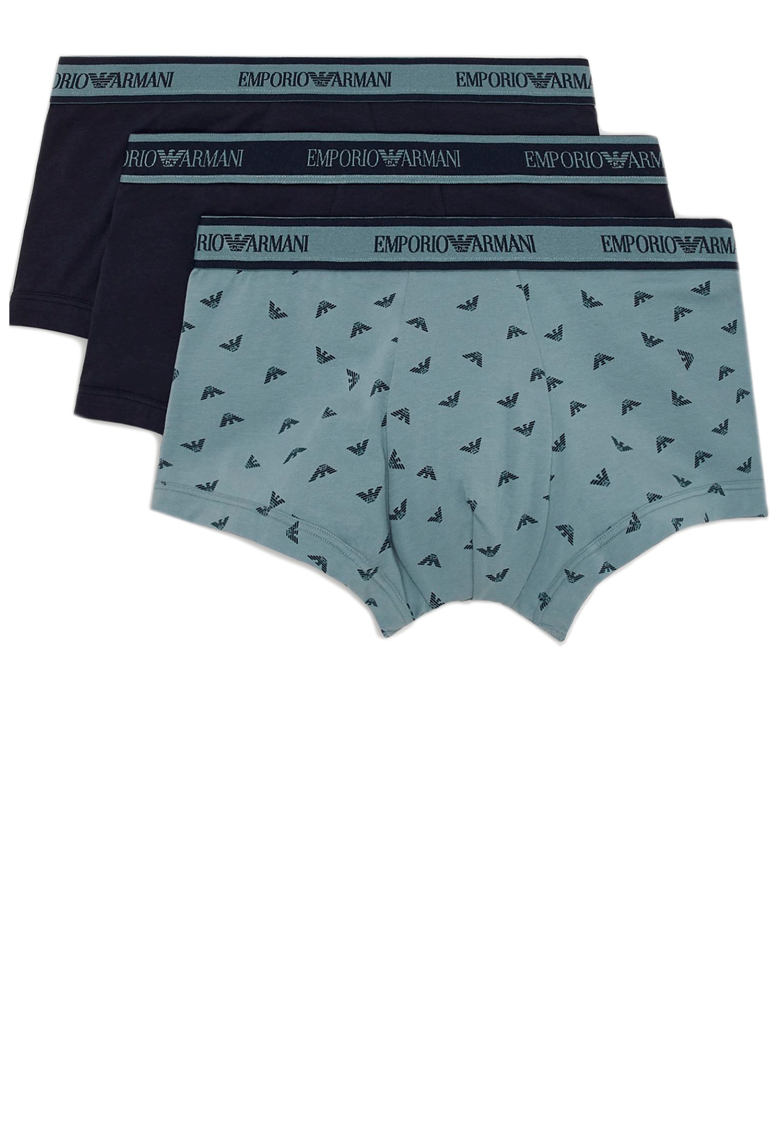 

Комплект трусов мужских Emporio Armani 134619 голубых 2XL, 134619