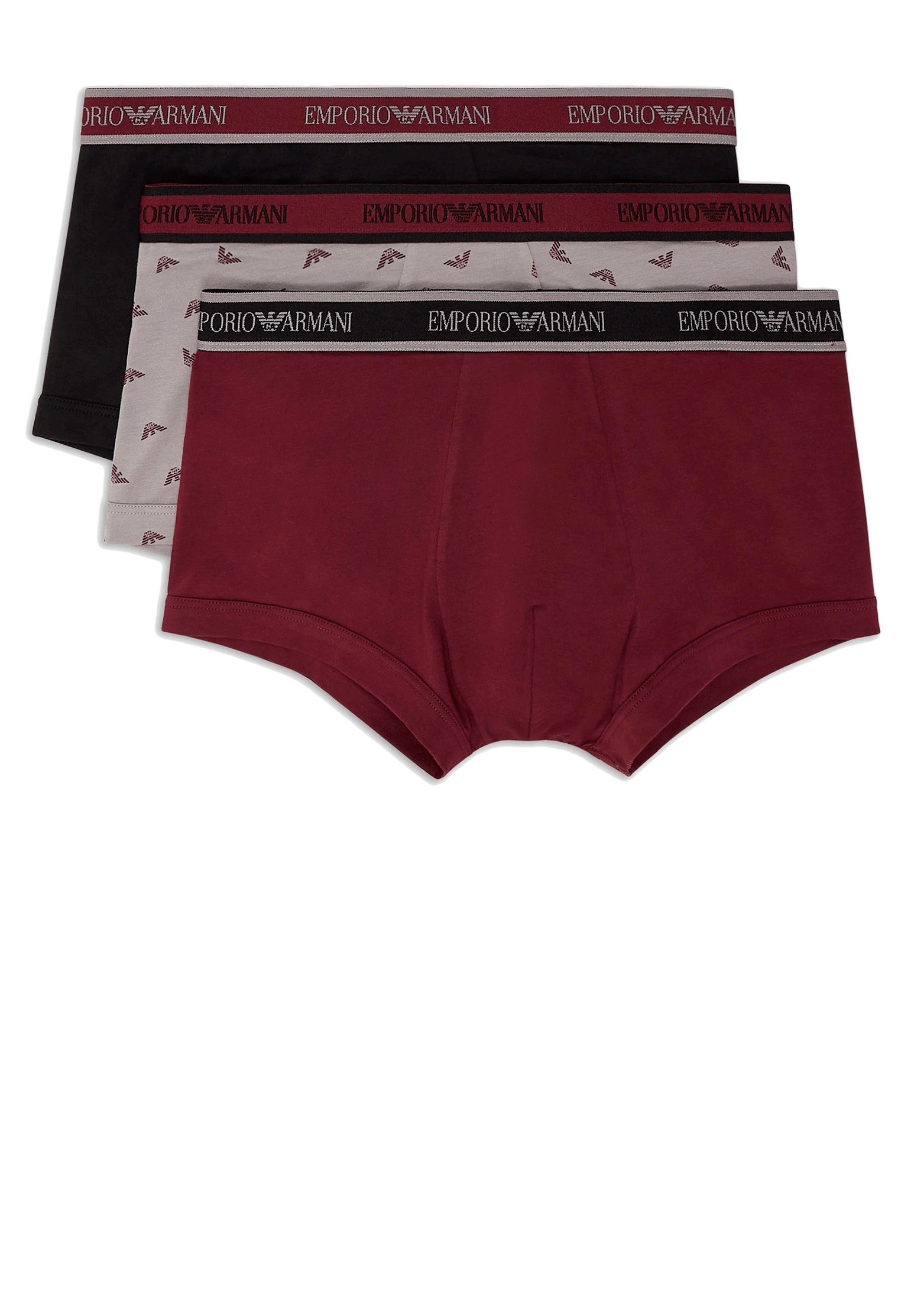 

Комплект трусов мужских Emporio Armani 134616 бордовых XL, Бордовый, 134616