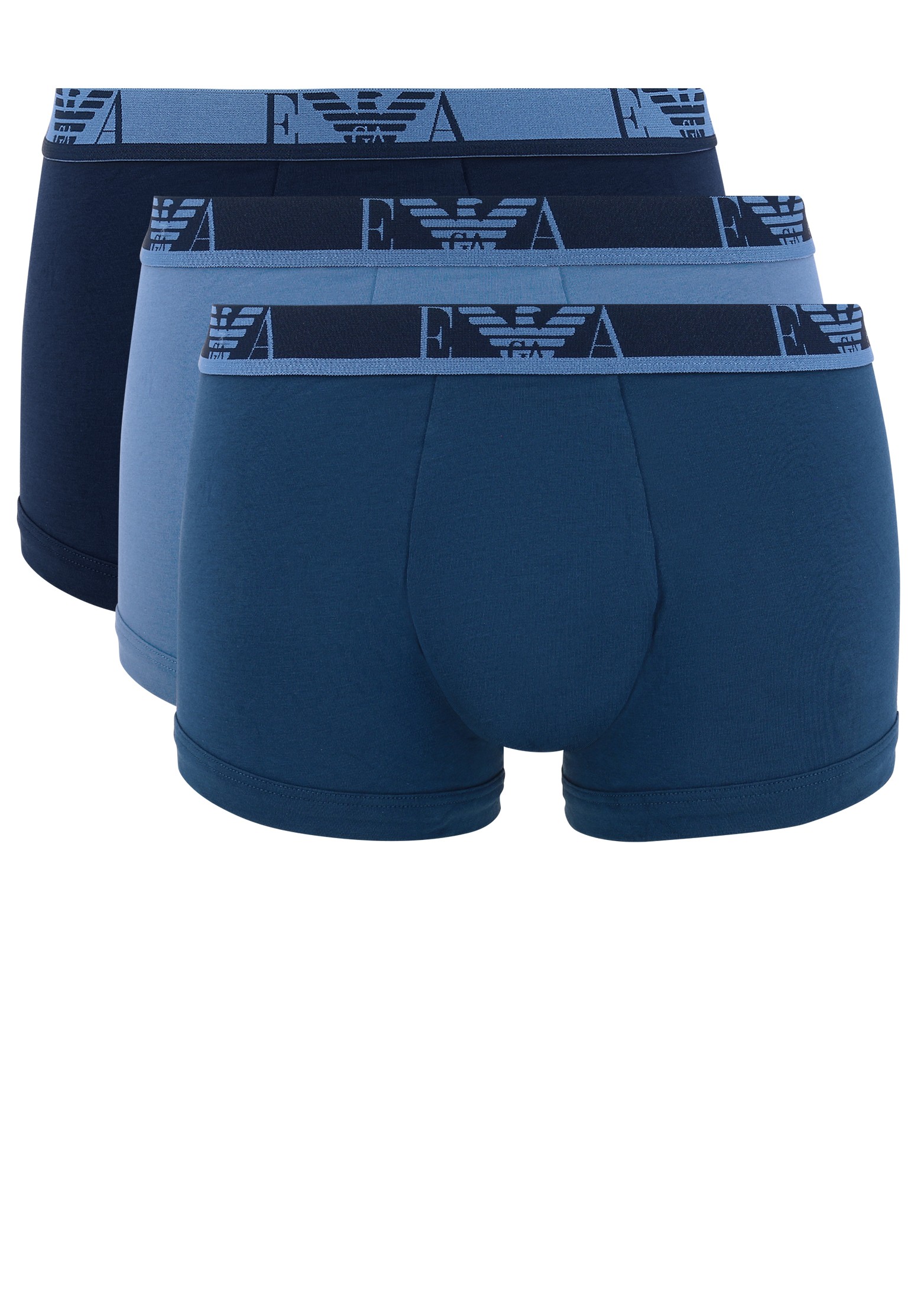 

Комплект трусов мужских Emporio Armani 134615 голубых XL, Голубой, 134615