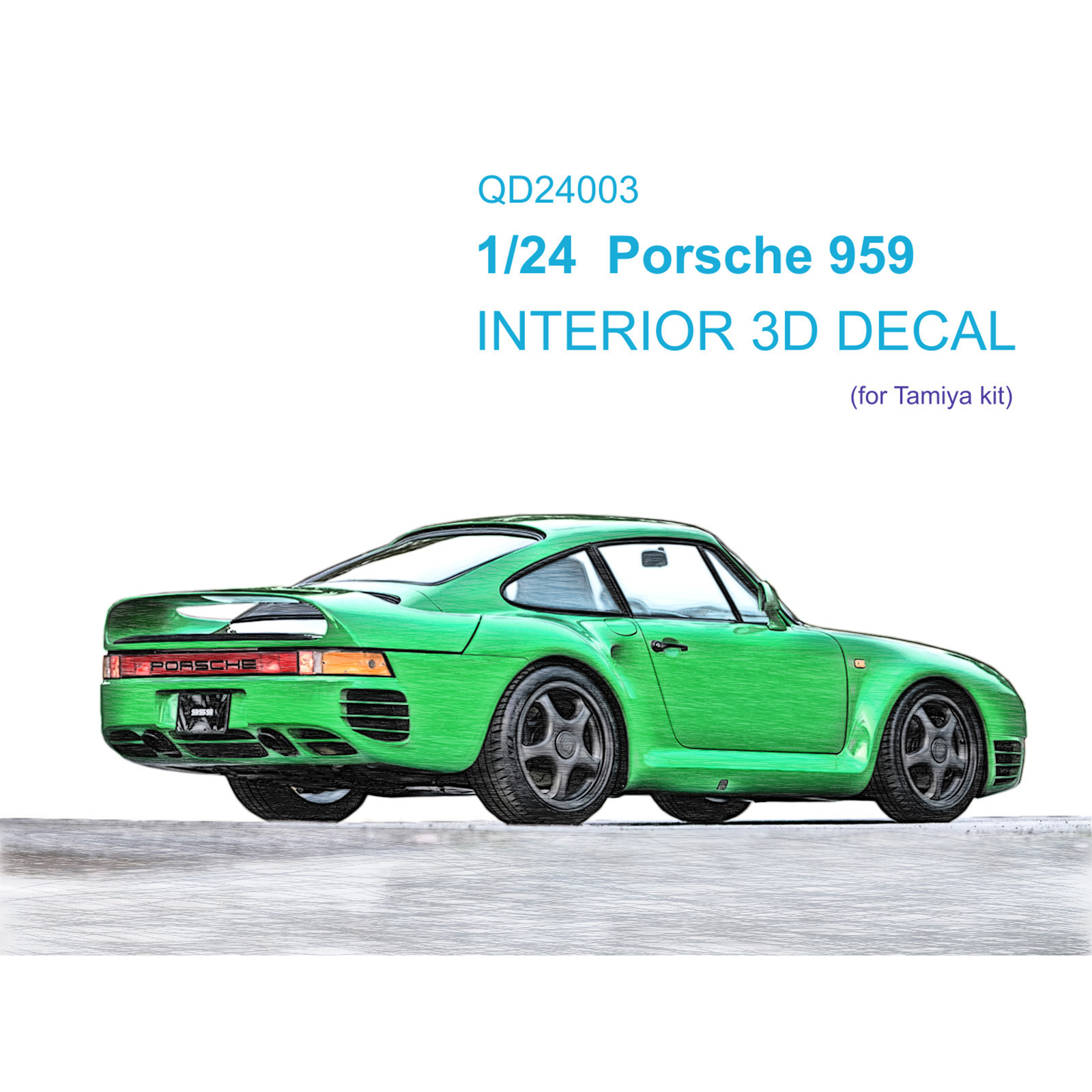 

3D Декаль Quinta Studio 1/24 интерьера кабины Porsche 959 Tamiya QD24003