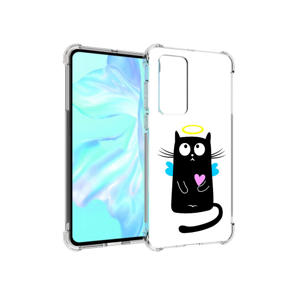

Чехол MyPads Tocco для Huawei P40 Кот ангелок, Прозрачный, Tocco