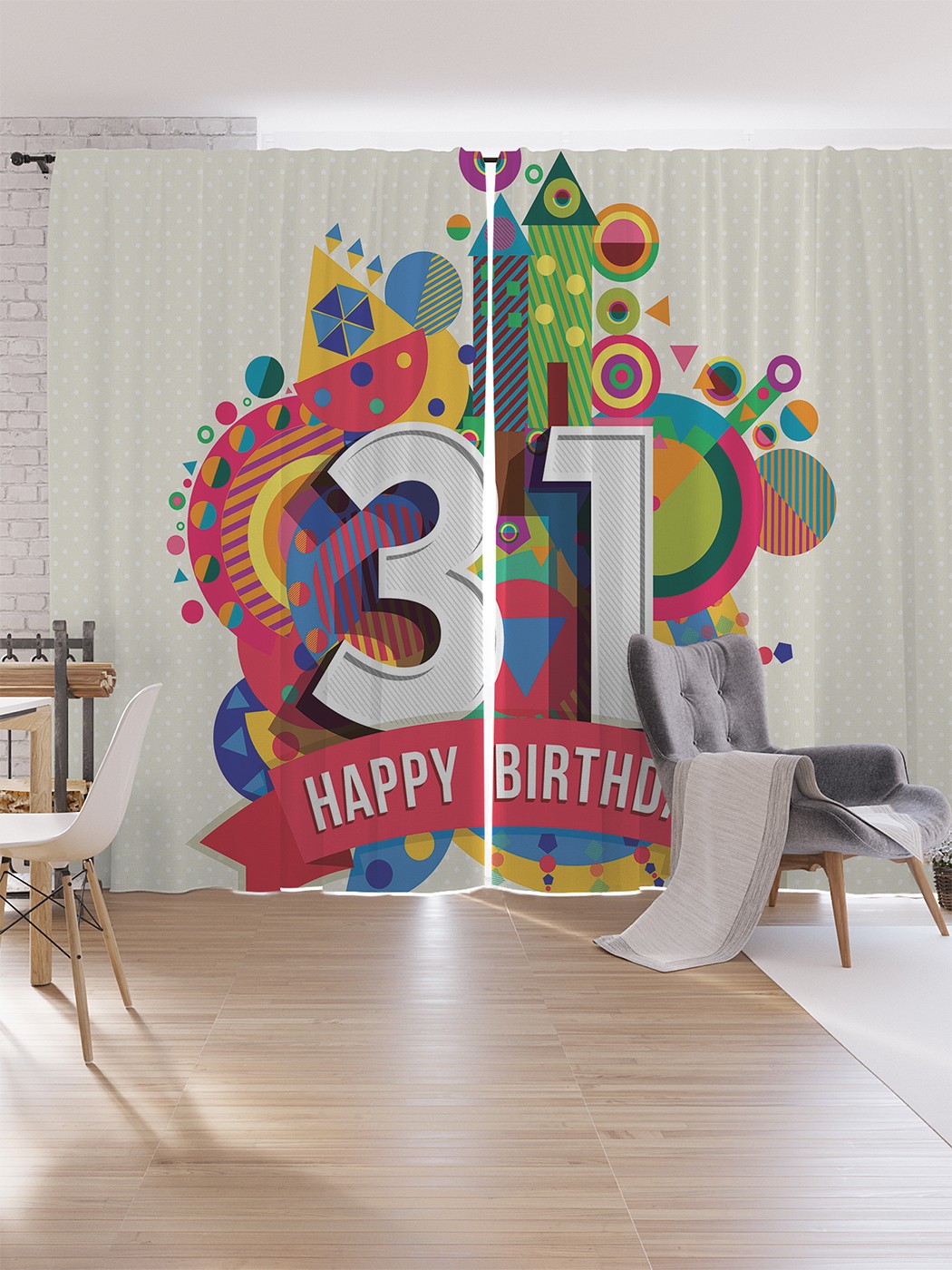 

Шторы под лён JoyArty "Открытка города", серия Oxford DeLux, 340х265 см, Открытка города