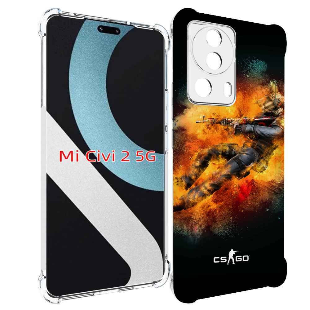 

Чехол MyPads CS-go-Контр-террорист мужской для Xiaomi Civi 2, Прозрачный, Tocco