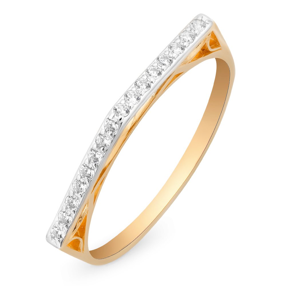 

Кольцо женское из красного золота с фианитом 585Gold 301009749, р, 301009749