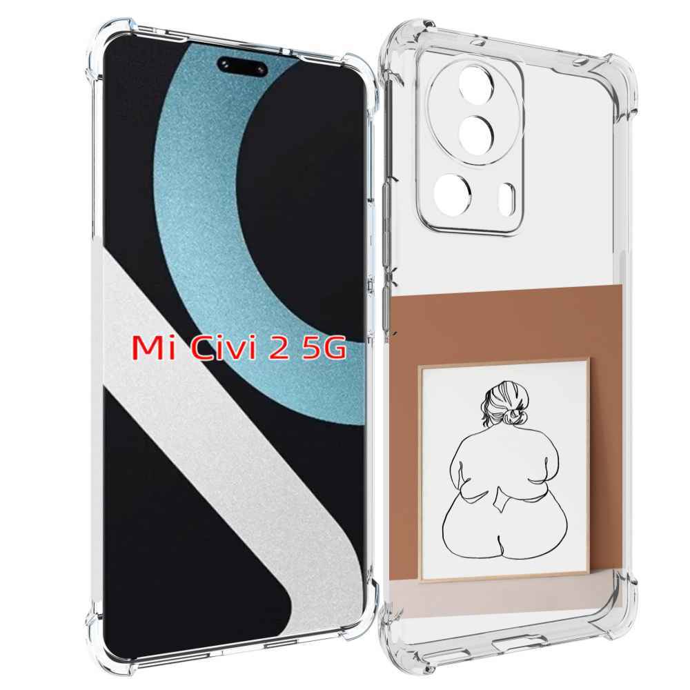 

Чехол MyPads Body Positive Female Figure Line Art женский для Xiaomi Civi 2, Прозрачный, Tocco