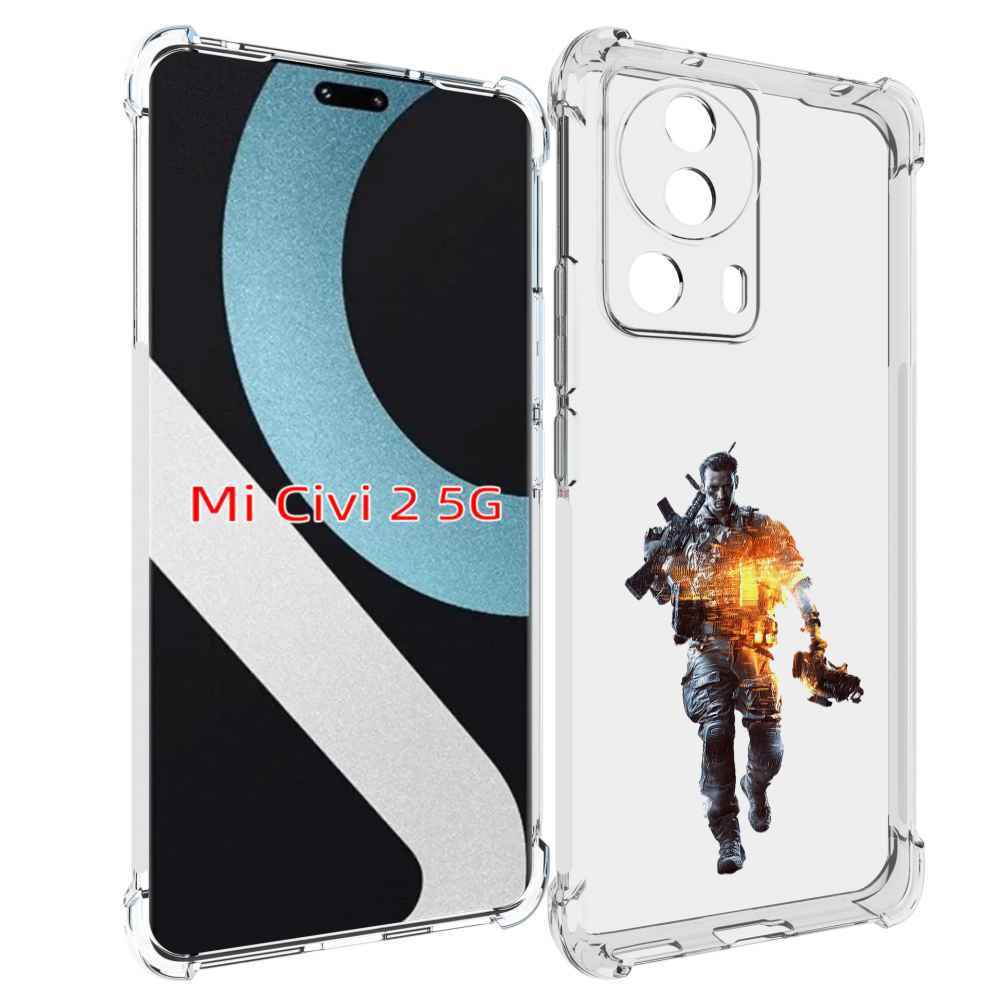 

Чехол MyPads Battlefield-4 мужской для Xiaomi Civi 2, Прозрачный, Tocco