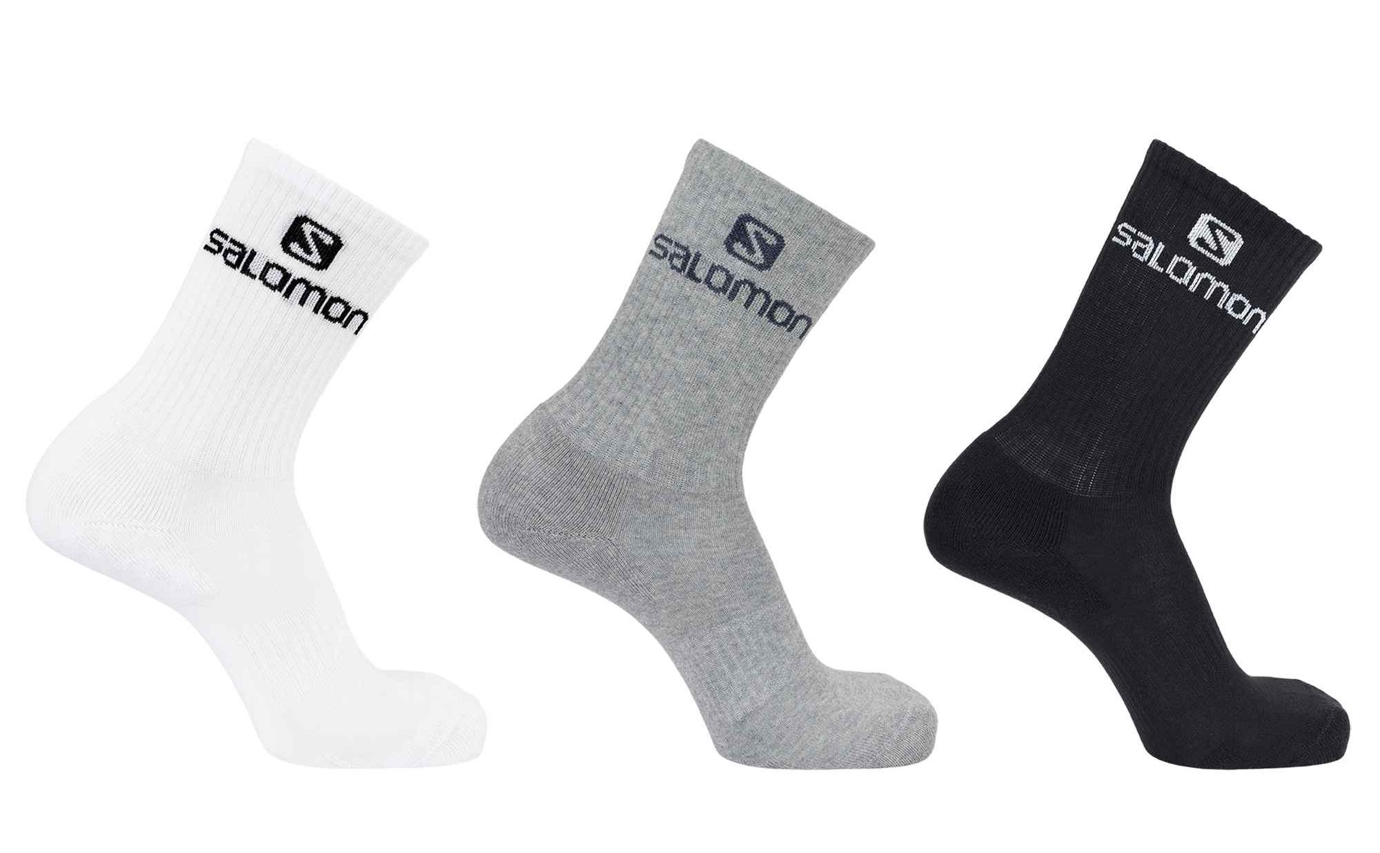 Комплект носков унисекс Salomon Socks Everyday Crew 3-Pack белых M