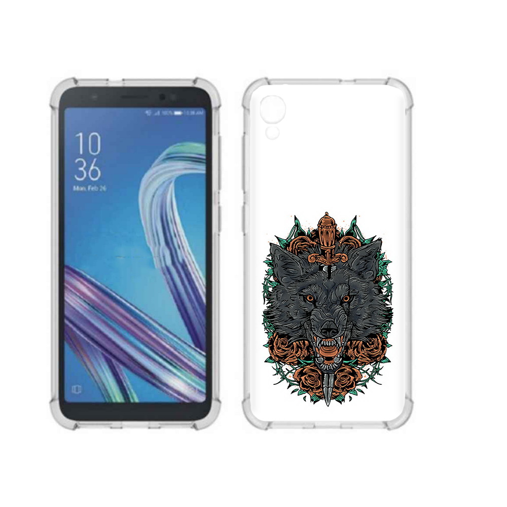 

Чехол MyPads Tocco для Asus ZenFone Live L1 (G552KL) красивый злой волк (PT113202.648.409), Прозрачный, Tocco