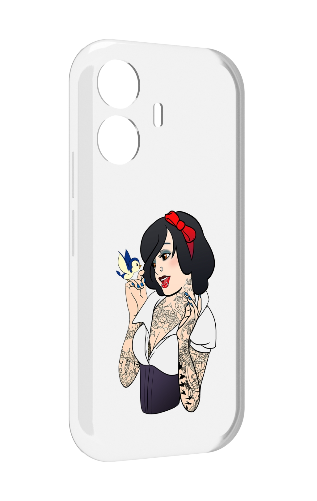 

Чехол MyPads принцесса-тату женский для Vivo Y77E / Vivo iQOO Z6 Lite, Прозрачный, Tocco