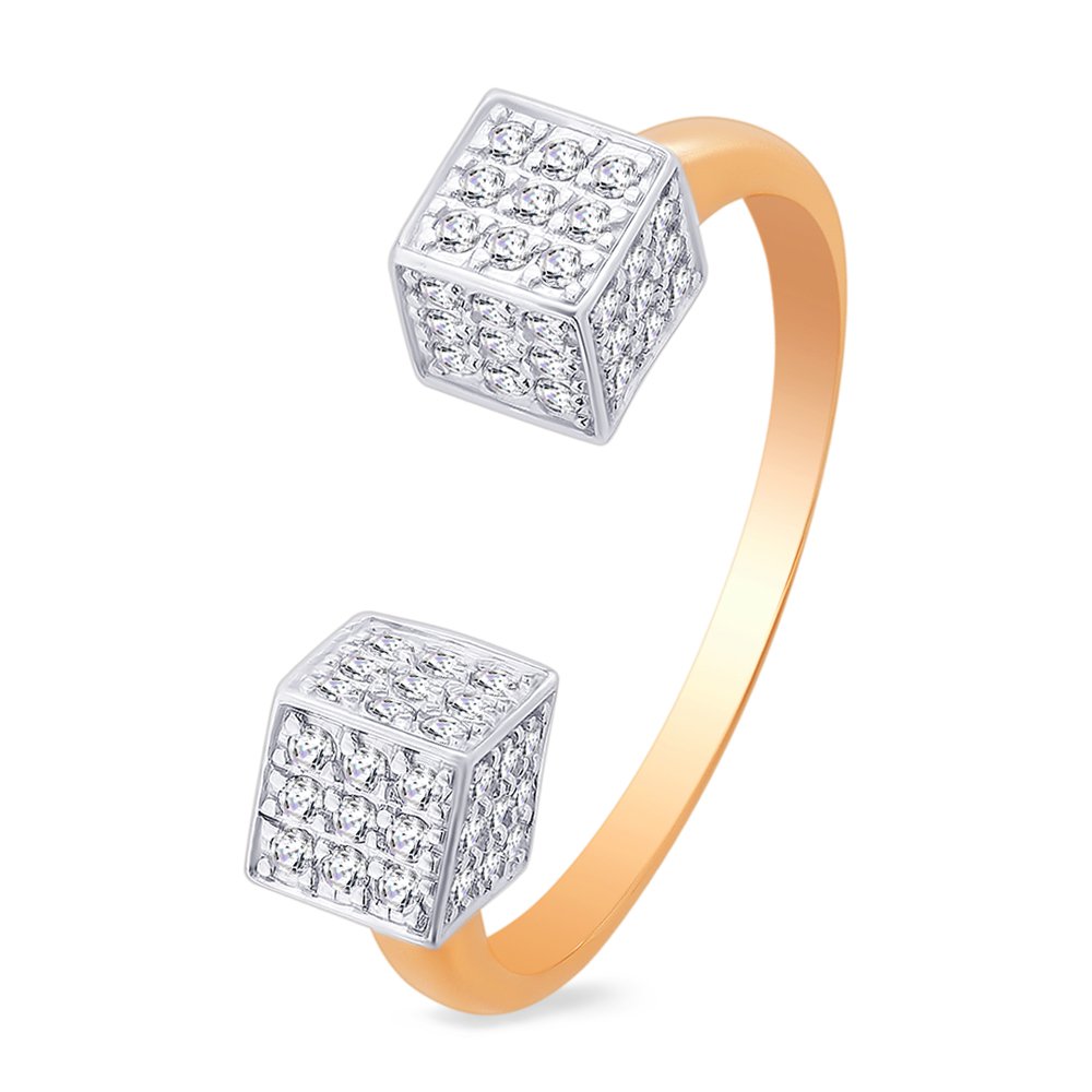 

Кольцо женское из красного золота с фианитом 585Gold 301009785, р, 301009785