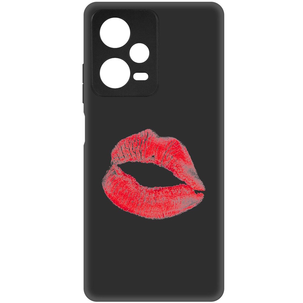 

Чехол-накладка Софт След помады для Xiaomi Redmi Note 12 Pro+ 5G, Черный