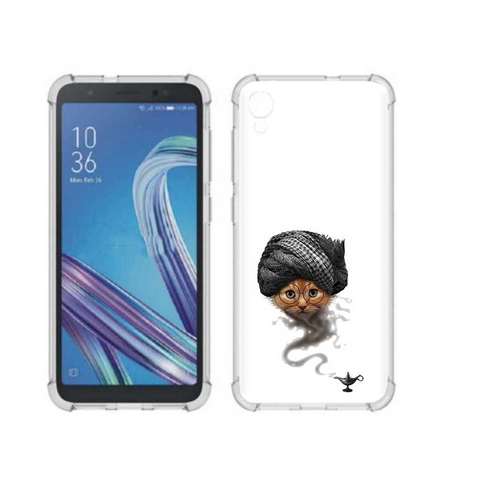 

Чехол MyPads Tocco для Asus ZenFone Live L1 (G552KL) кот джин (PT113202.648.398), Прозрачный, Tocco