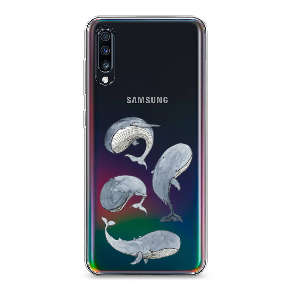 

Чехол Awog на Samsung Galaxy A70 "Киты", Разноцветный, 28150-1