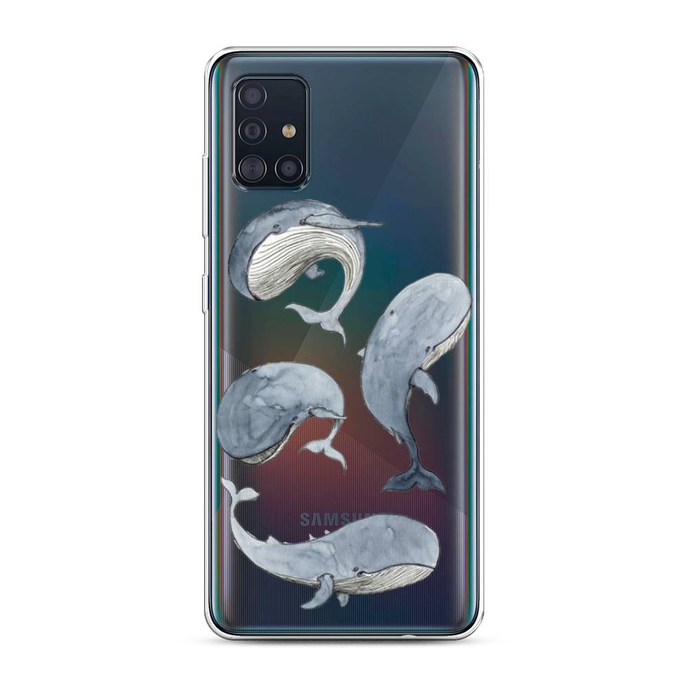 

Чехол Awog на Samsung Galaxy A51 "Киты", Разноцветный, 28950-1