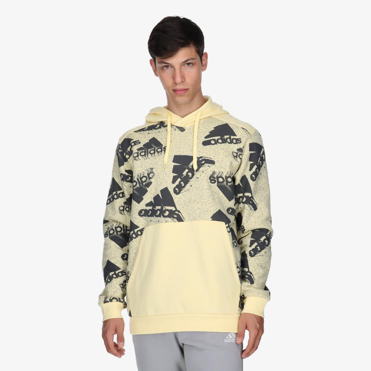 Худи мужское Adidas Essentials Brandlove Hoodie желтое M