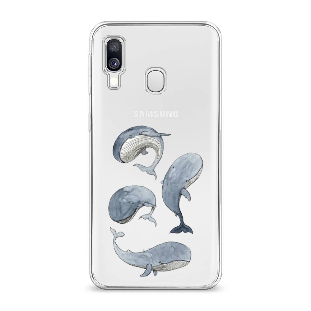 

Чехол Awog на Samsung Galaxy A40 "Киты", Разноцветный, 28050-1