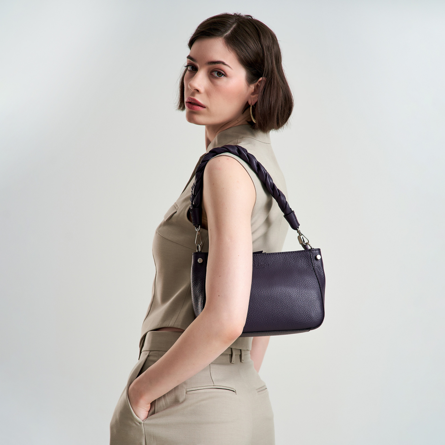

Сумка-багет женская Dr.Koffer 5484S-28, фиолетовый, 5484S-28