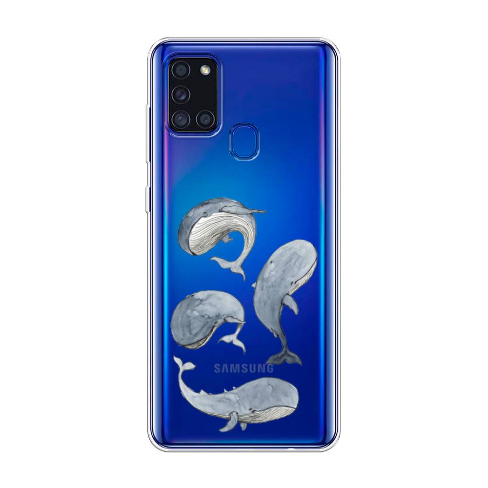 

Чехол Awog на Samsung Galaxy A21s / Самсунг A21s "Киты", Разноцветный, 2100250-1