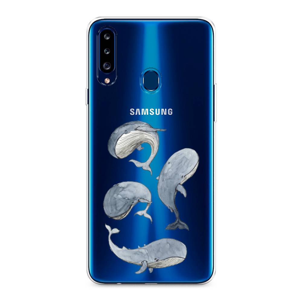 

Чехол Awog на Samsung Galaxy A20s / Самсунг A20s "Киты", Разноцветный, 2100850-1