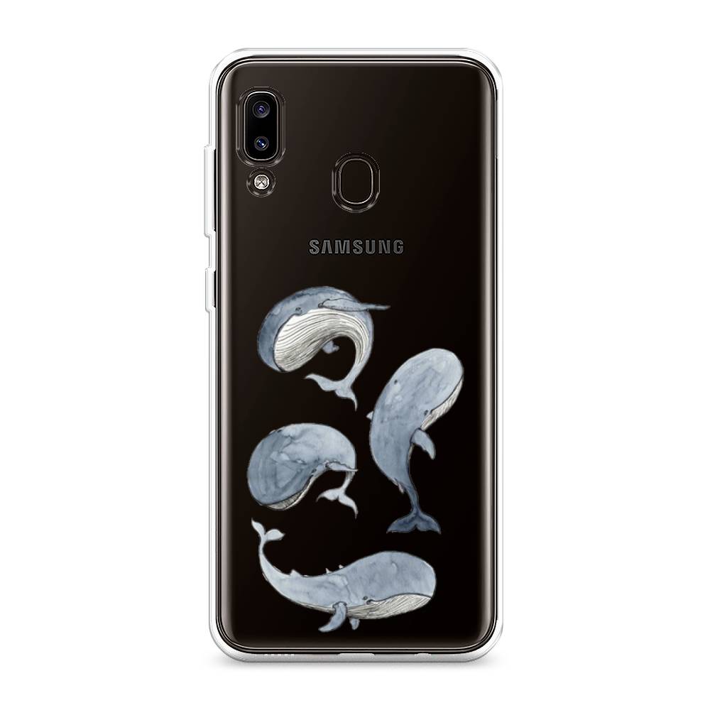 

Чехол Awog на Samsung Galaxy A20/A30 "Киты", Разноцветный, 27650-1