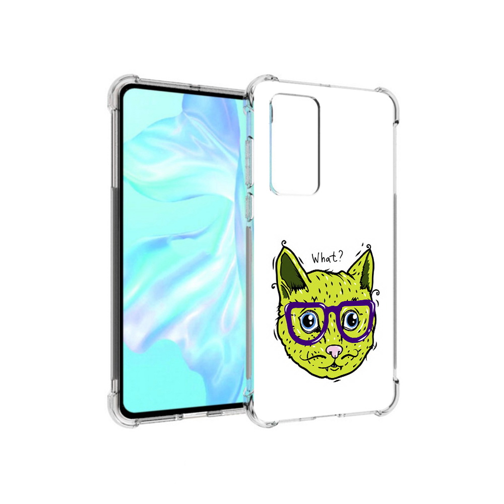 

Чехол MyPads Tocco для Huawei P40 Зеленый кот, Прозрачный, Tocco