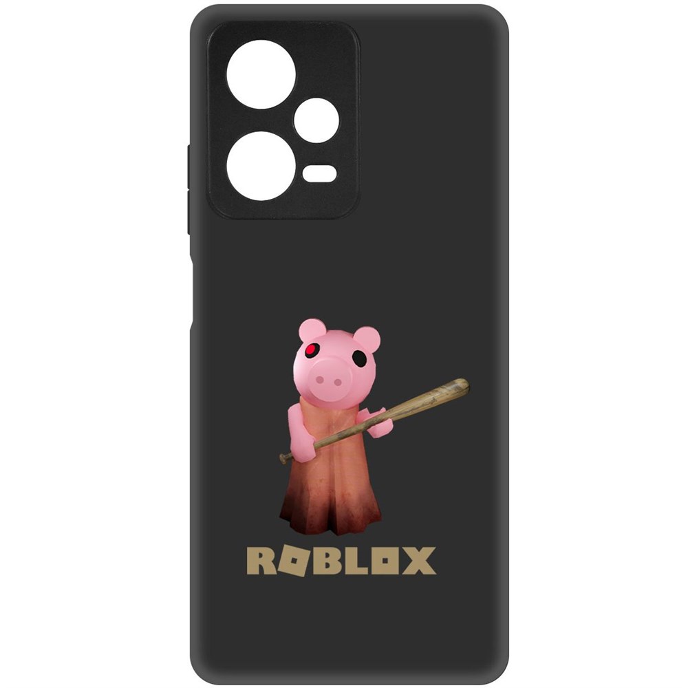 

Чехол-накладка Софт Roblox-Пигги для Xiaomi Redmi Note 12 Pro+ 5G, Черный