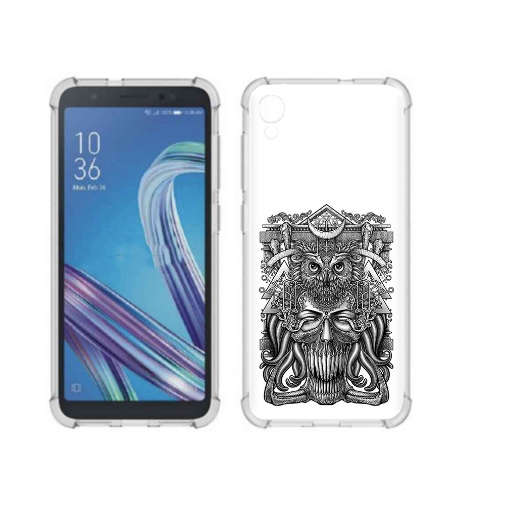 

Чехол MyPads Tocco для Asus ZenFone Live L1 (G552KL) зубастая сова (PT113202.648.369), Прозрачный, Tocco
