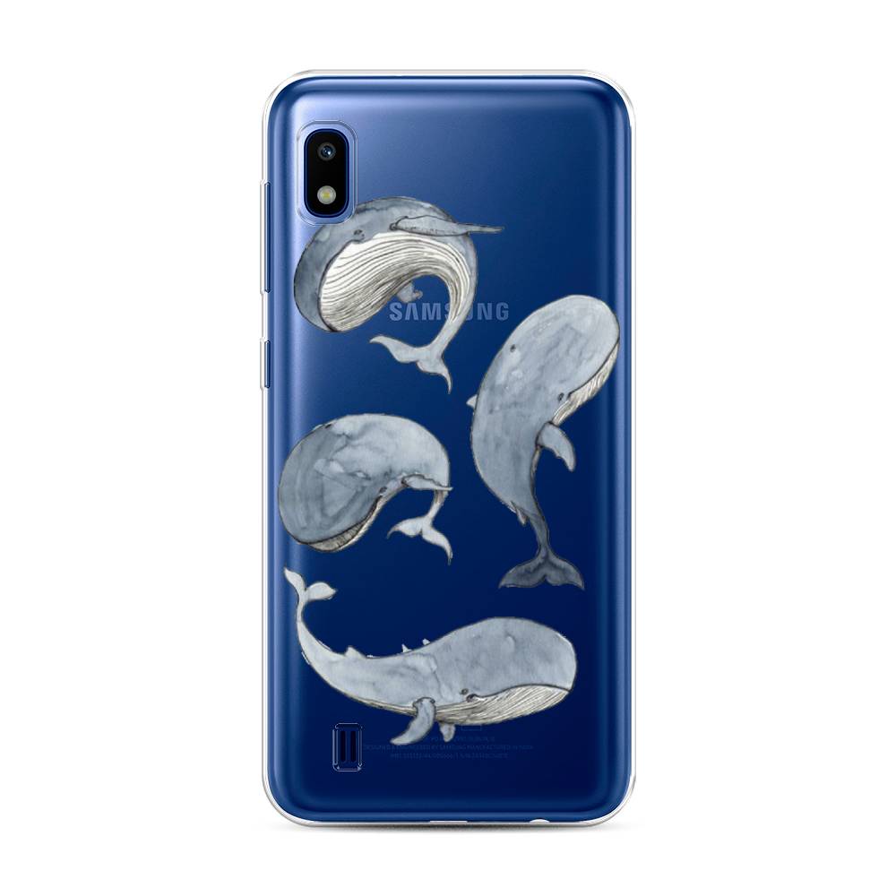 

Чехол Awog на Samsung Galaxy A10 "Киты", Разноцветный, 27950-1