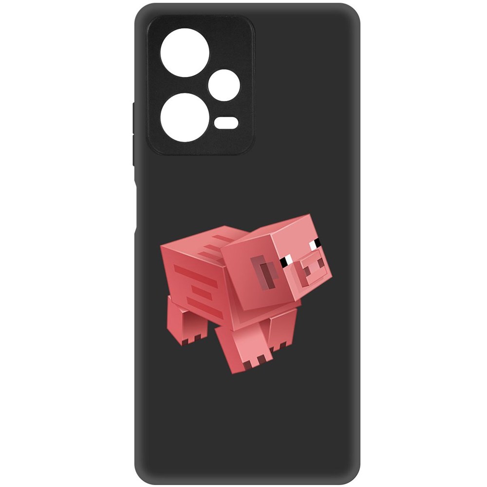 Чехол-накладка Софт Minecraft-Свинка для Xiaomi Redmi Note 12 Pro+ 5G