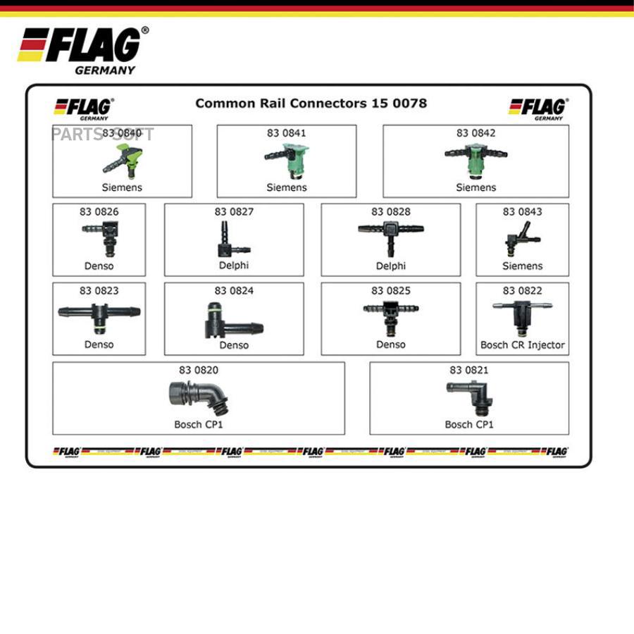 Набор Коннекторов Cr Siemens/Delphi/Denso/Bosch Flag 150078