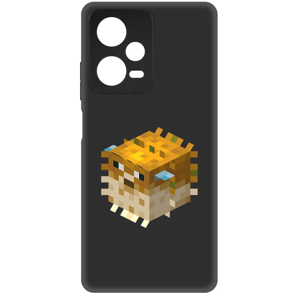 

Чехол-накладка Софт Minecraft-Иглобрюх для Xiaomi Redmi Note 12 Pro+ 5G, Черный