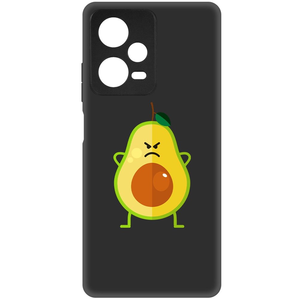 

Чехол-накладка Софт Авокадо Сердитый для Xiaomi Redmi Note 12 Pro+ 5G, Черный
