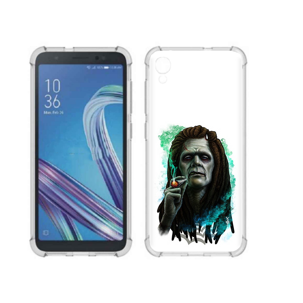 

Чехол MyPads Tocco для Asus ZenFone Live L1 (G552KL) зеленый мужчина с сигаретой, Прозрачный, Tocco