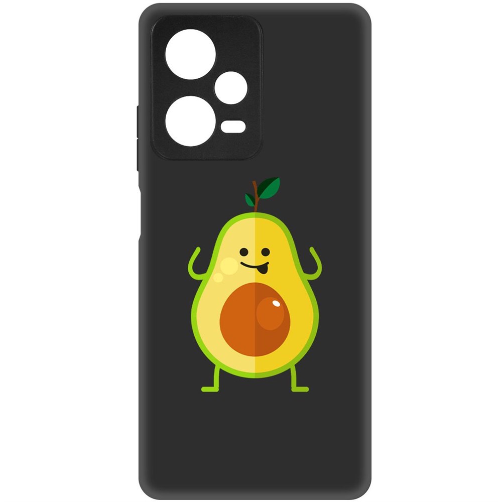 

Чехол-накладка Софт Авокадо Веселый для Xiaomi Redmi Note 12 Pro+ 5G, Черный