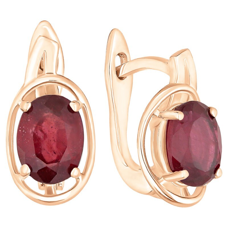 

Серьги из серебра с рубином LAZURIT-ONLINE 7754RG, 7754RG